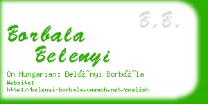 borbala belenyi business card